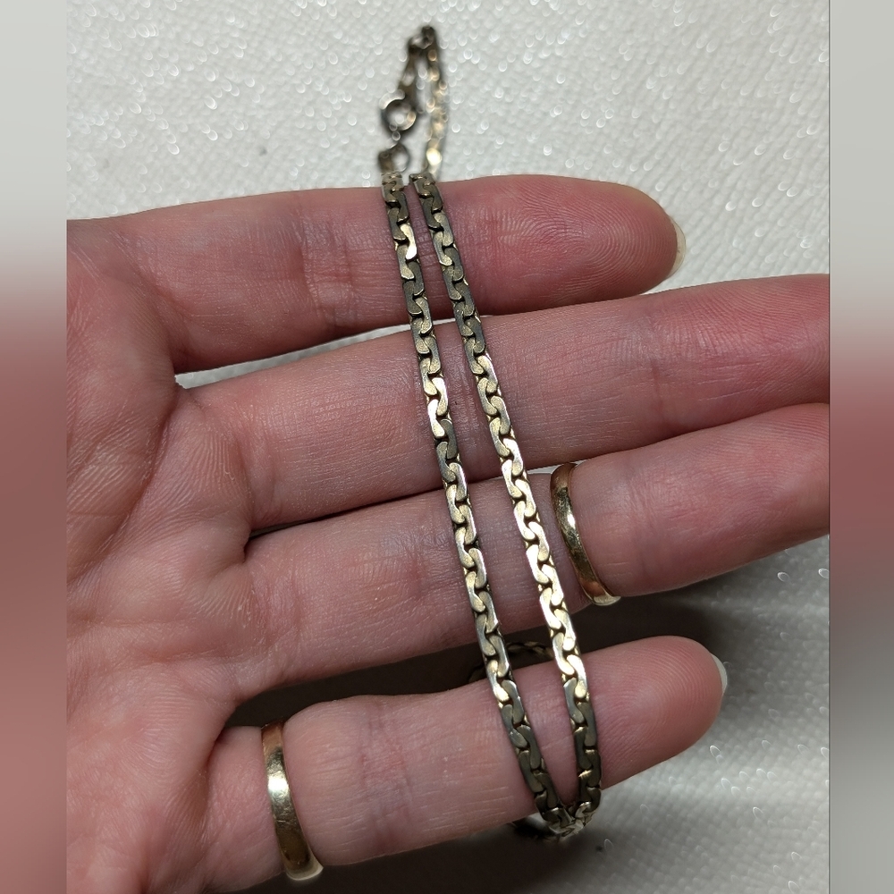 Elegant Gold Chain Necklace Chocker Italian Serpentine Chain
